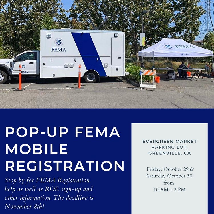 FEMA in Greenville Oct 29th & 30th