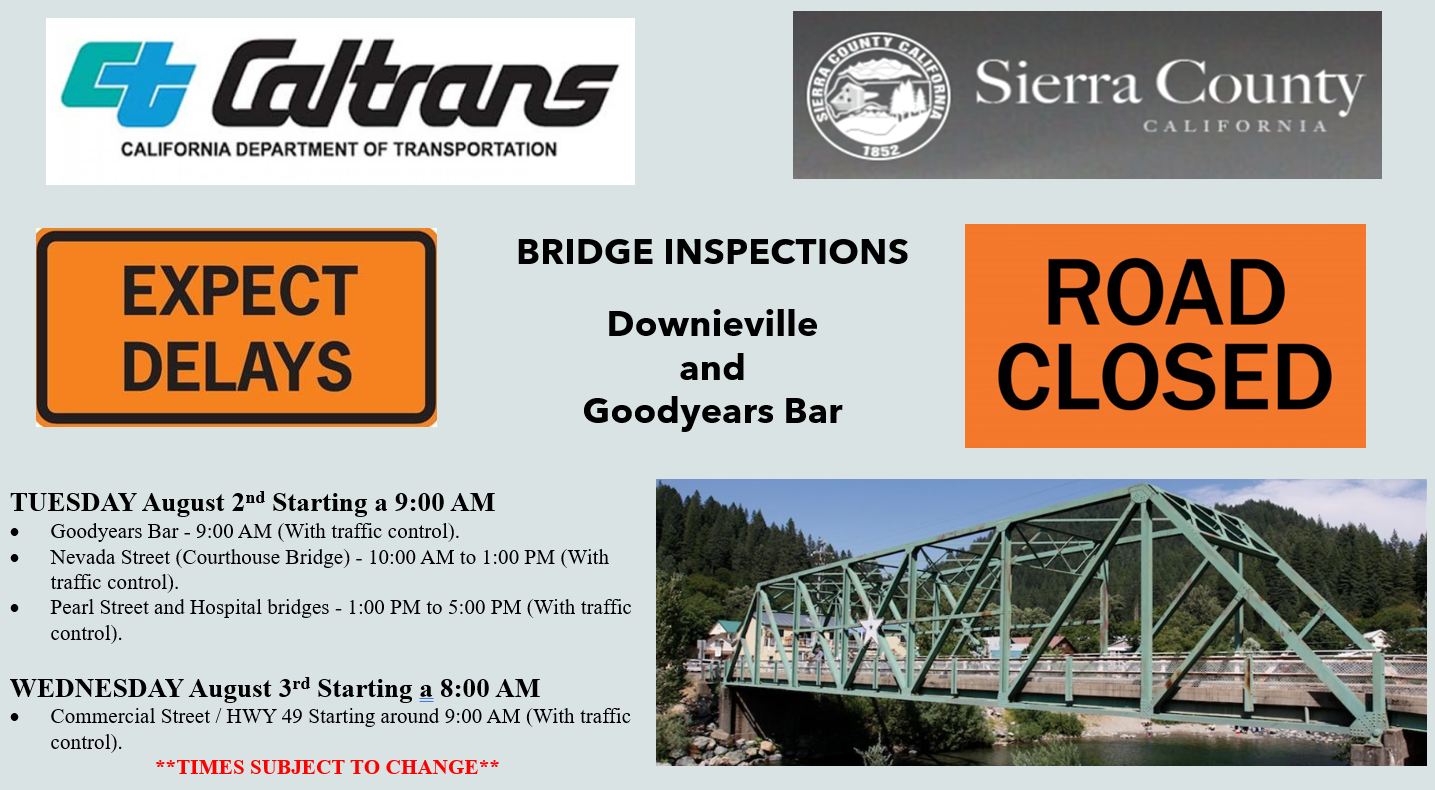 Bridge Inspections Cause Delays in Sierra County