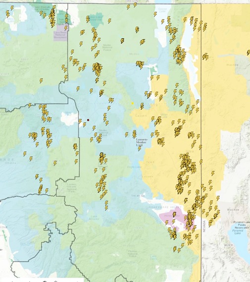 Over 100 lightning Strikes Ignite 4 Fires in North County