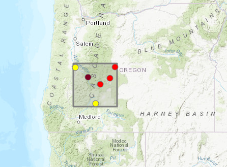 Smoke Drifting into the Region from Fires Burning Out of the State