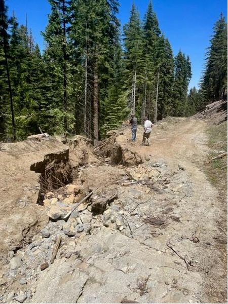 LNF Restores Forest Service Road Washed-Out from Storms