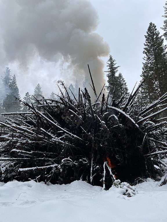 Pile Burns Continue in Plumas County