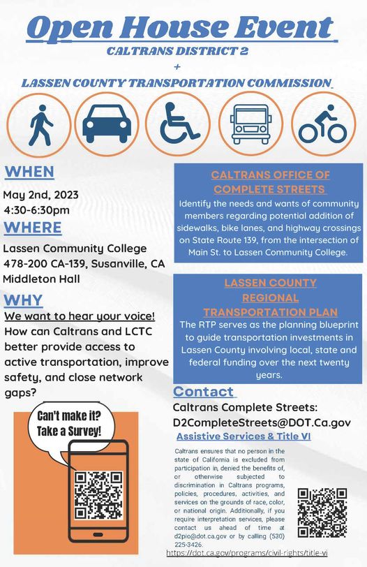 Caltrans D2 and LCC  Invite Community on Discussion to Improve HWY 139
