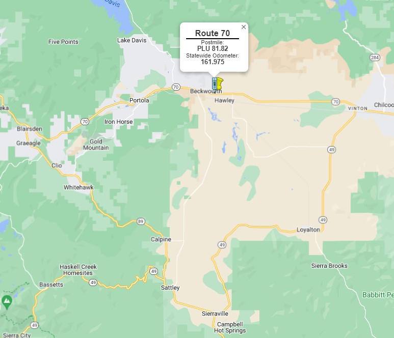 Highway 70 Near Beckwourth Partially Re-opens