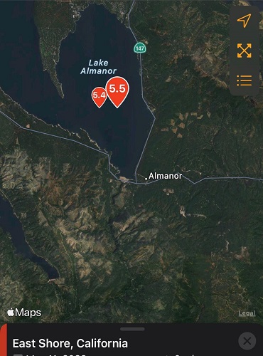 2 Quakes Rock Lake Almanor Within 12 Hr Period
