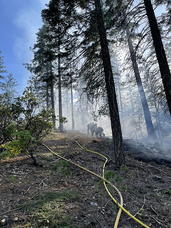Hold Over Lightning Strike Sparks Fire Near Quincy