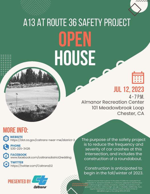 Caltrans Invites Community Discussions on Proposed Roundabout in Lake Almanor Area