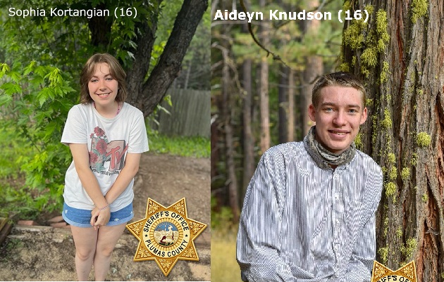 Be on the Lookout: Two Teens Runaway Out of Plumas County