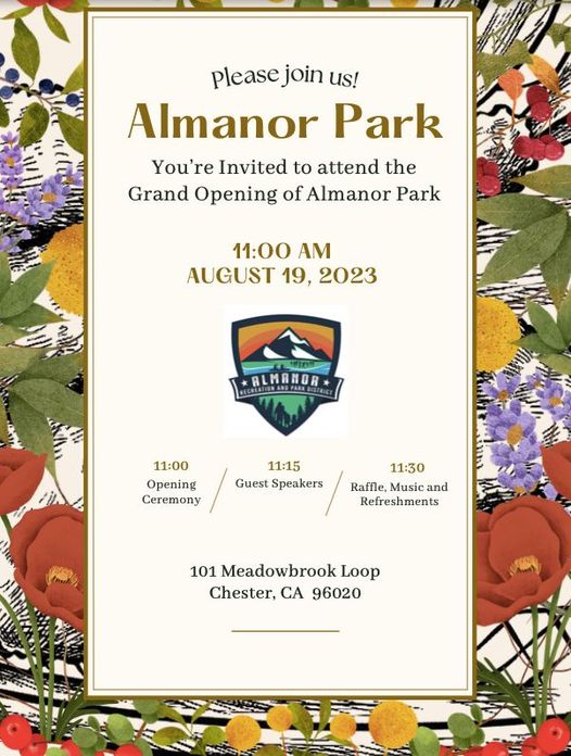 Almanor Recreation and Parks District Finalizes New Park