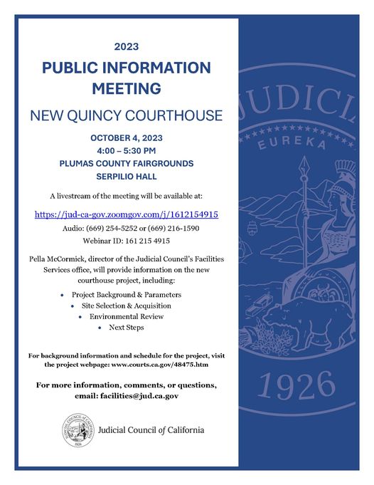 County Hosts Public Informational Meeting on New Quincy Courthouse