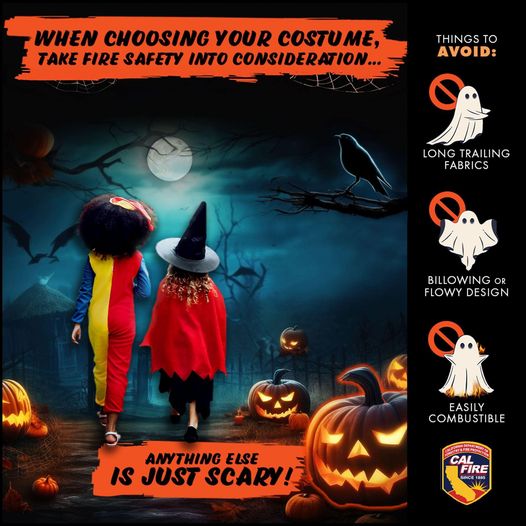 CAL FIRE Says Choose Your Costume with Fire Safety in Mind