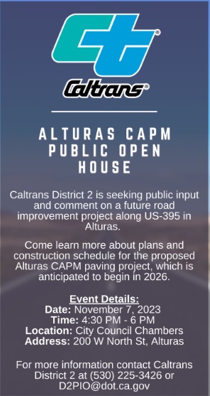 Caltrans Plans Major Project in Alturas: Public Open House Announced