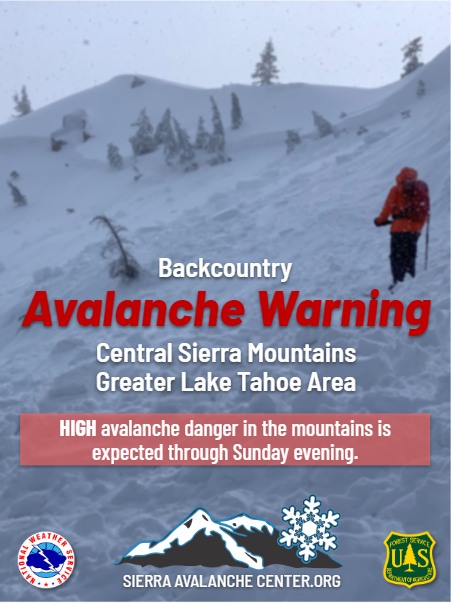 Sierra Avalanche Center Issues Urgent Warning for Greater Lake Tahoe: High Danger Ahead