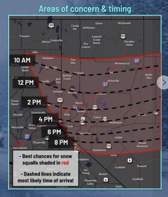 Squalls Threaten Dangerous Travel Conditions