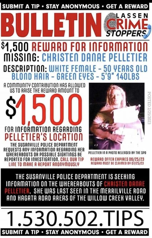 Susanville Woman Still Missing, Reward Increases for Information