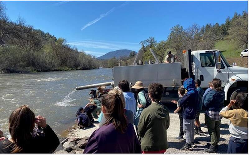 CDFW and Tribal Partners Release Juvenile Salmon in Continued Klamath River Restoration Effort