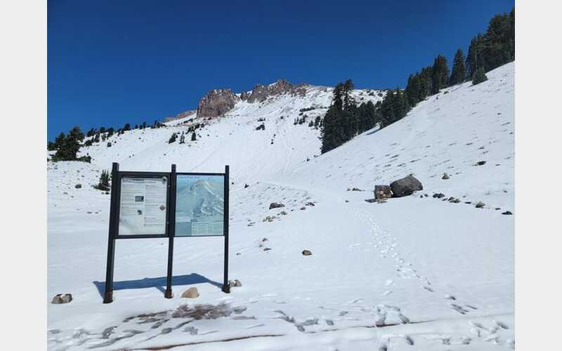 August Snowfall Surprises Lassen Peak Amid Record Lows
