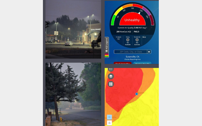 Park Fire Smoke Settles in Susanville