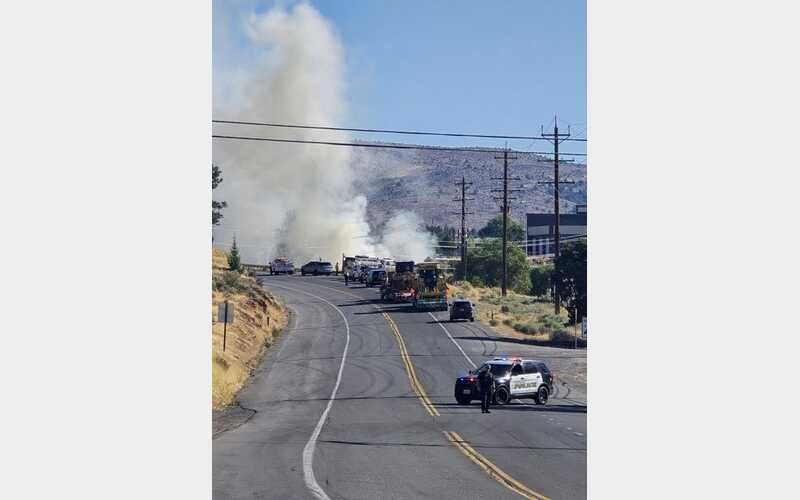 Trailer Fire in Susanville’s Sleepy Hallow Park Closes Ash Street; Cause Under Investigation