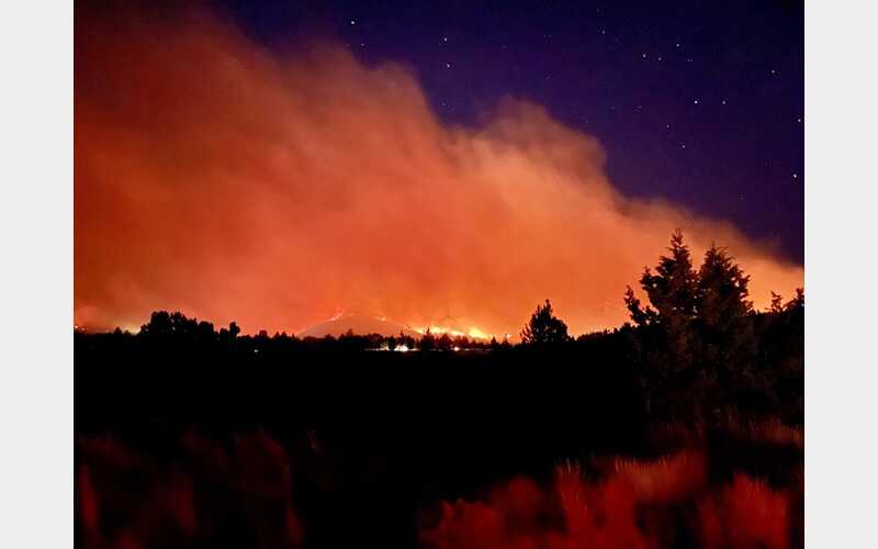Bear Fire Explodes South of Loyalton- Prompts Evacuations and Power Outages