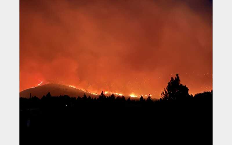 Bear Fire Grows to 2,000 Acres as of Tuesday Evening, Prompting Widened Evacuation Warnings