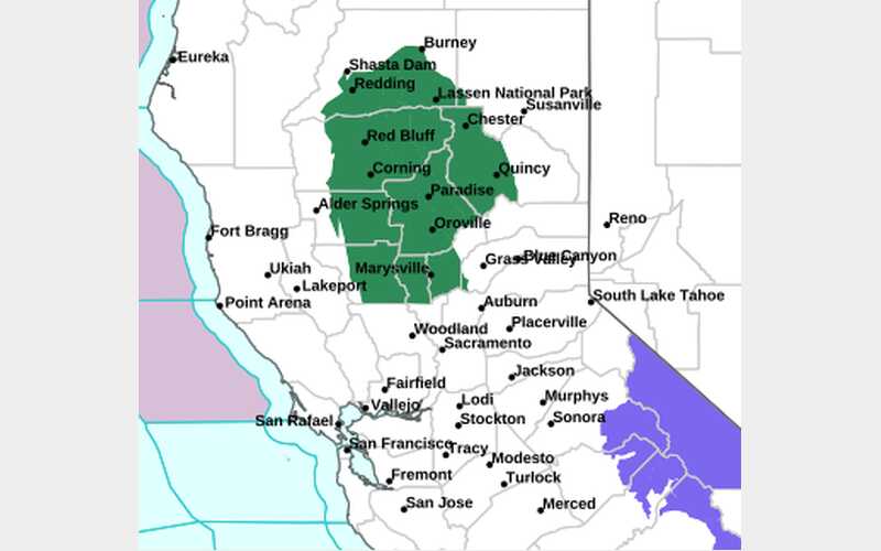 Flash Flood Alert Issued for Lassen and Plumas National Forests