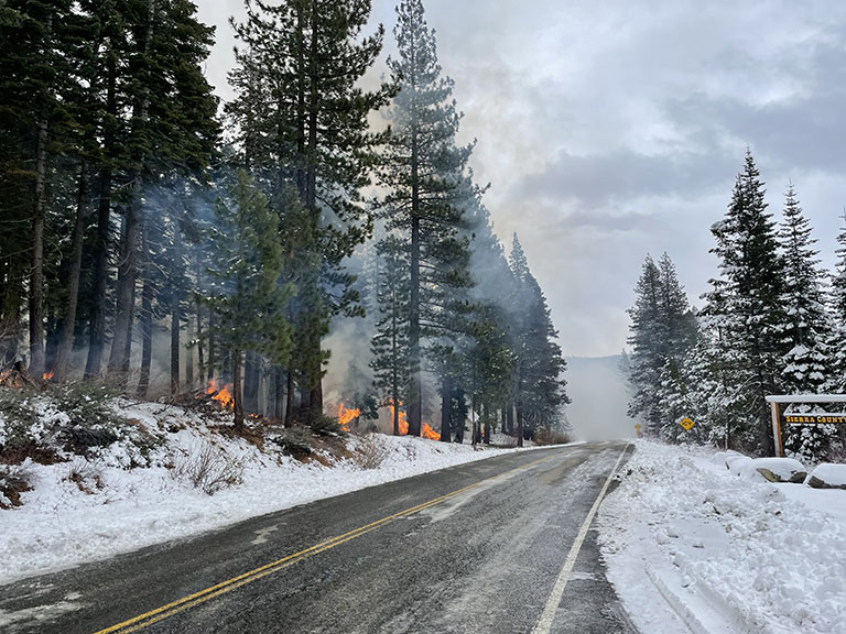 More Smoke Visible as Pile Burn Operations Continue