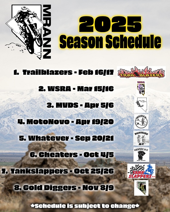 2025 MRANN SCHEDULE