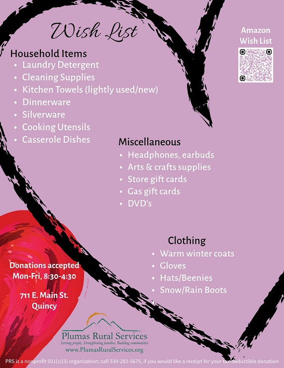 Support the Plumas Rural Services Mission to Aid Domestic Violence Survivors