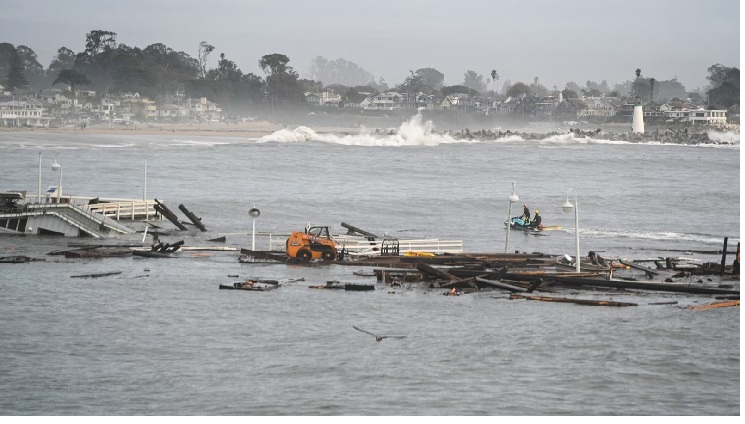 Wharf Collapse Sends Workers into Ocean as Santa Cruz Battles High Surf Warnings