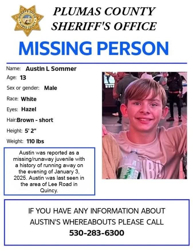 Help Us Find Austin Lee Sommer 13-Year-Old Missing from Quincy