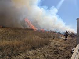 Old Mill Pile Burning in Susanville