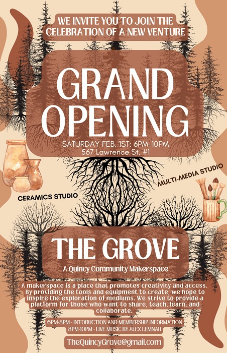 The Quincy Grove Makerspace Grand Opening Welcomes Artists and Innovators