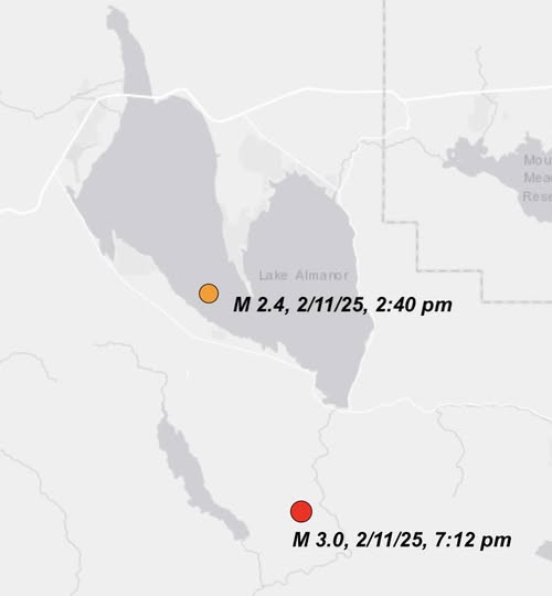 Back-to-Back Earthquakes Rumble Near Canyon Dam
