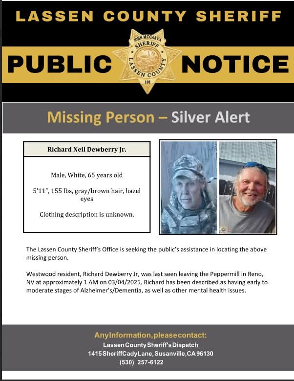 Help Find Missing Westwood Resident Richard Dewberry Jr