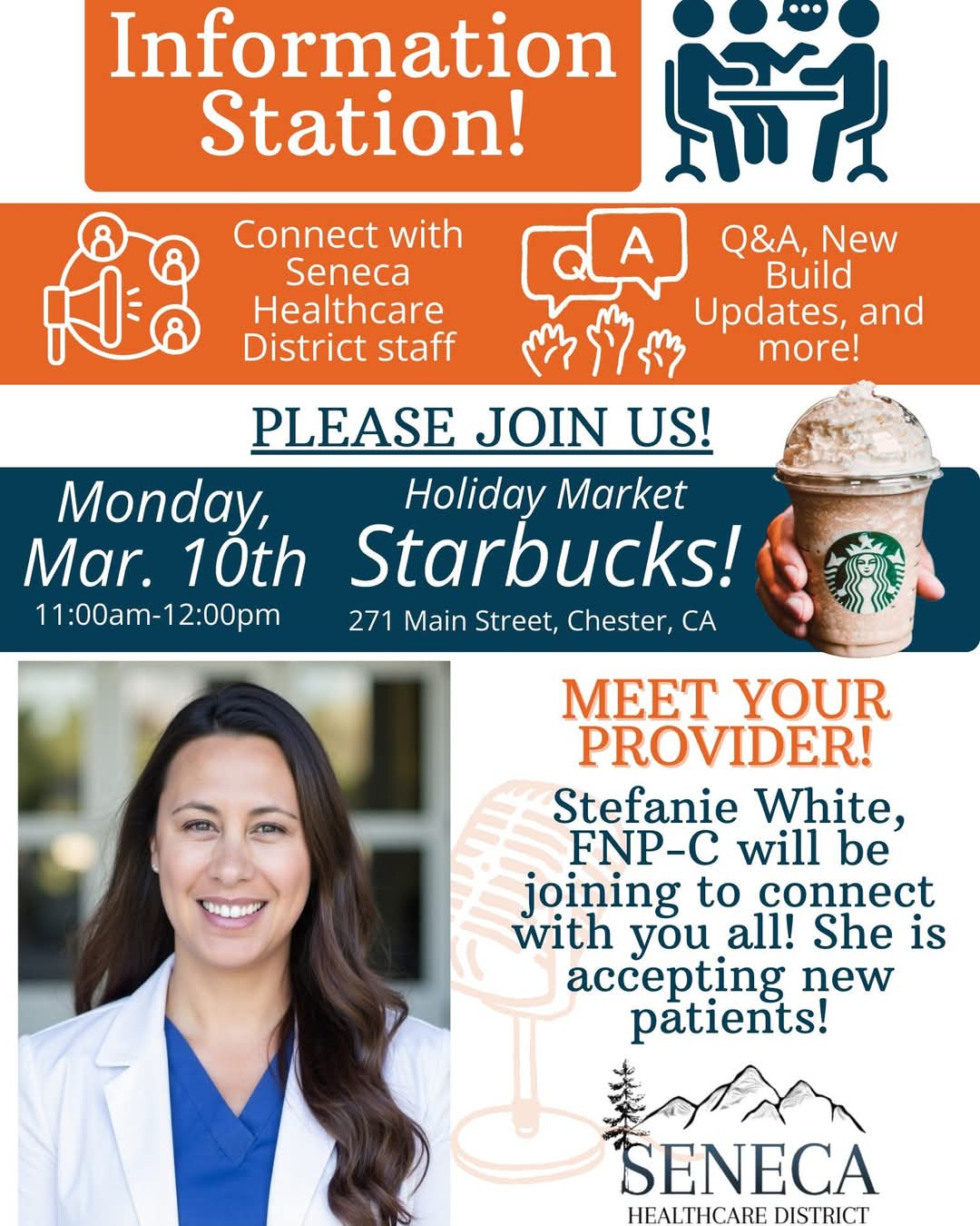 Coffee Chat with Stefanie White at Starbucks Tomorrow Morning