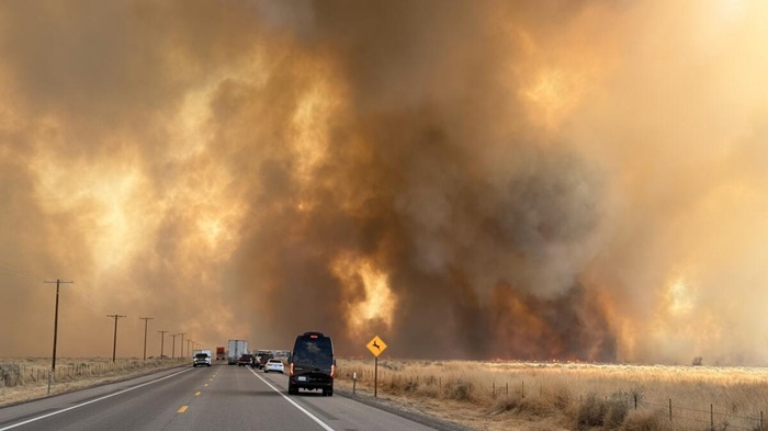 Silver Fire Forces Evacuations as High Winds Hamper Efforts in Inyo and Mono Counties