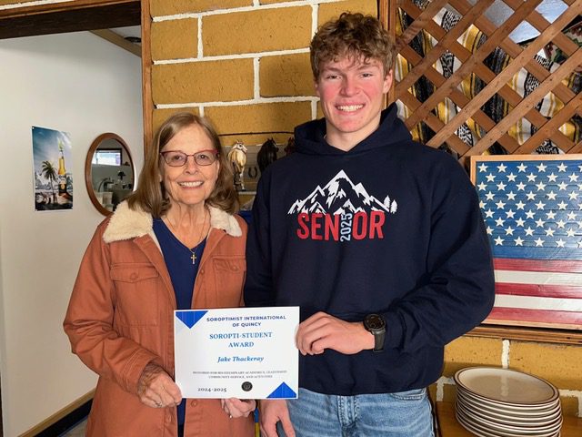 Quincy Junior-Senior High Student Jake Thackeray Recognized for Leadership and Community Service