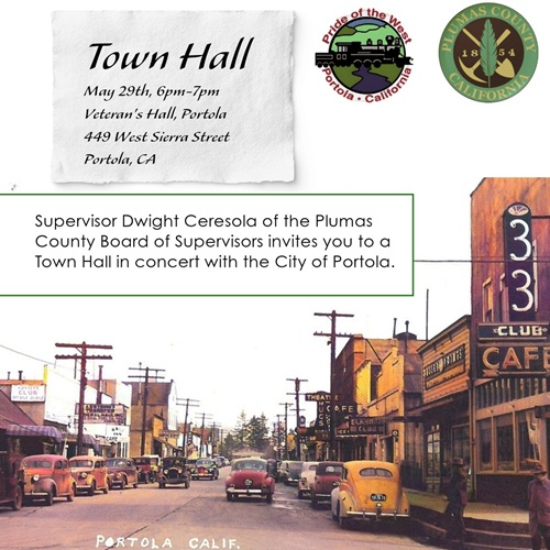 Join the Town Hall Discussion on Eastern Plumas County Issues in Portola