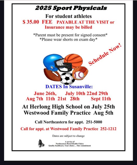 Lassen County Sports Physicals Required