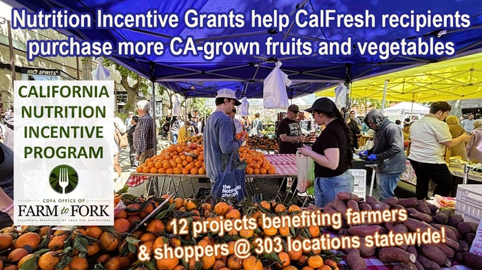 California Nutrition Incentive Program Grants Boost Access to Fresh Produce and Support Local Farmers