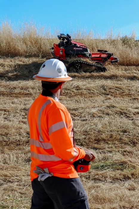 Caltrans Enhances Roadside Safety with Innovative Remote-Control Mowers