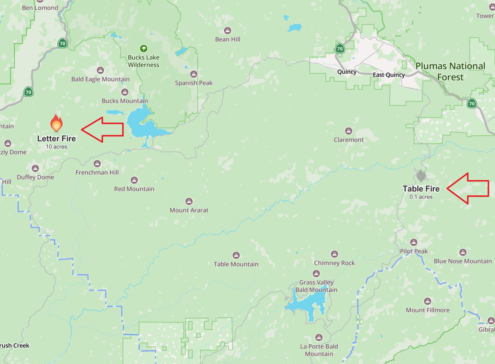 Lightning Storm Sparks Two Wildfires in Southern Plumas County