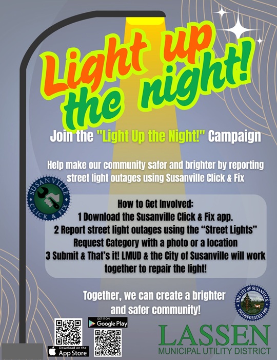 Help Illuminate Susanville by Reporting Street Light Issues with Click & Fix App