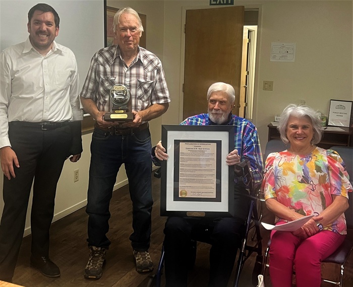 Bud Bowden Honored for 17 Years of Service to LMUD Board