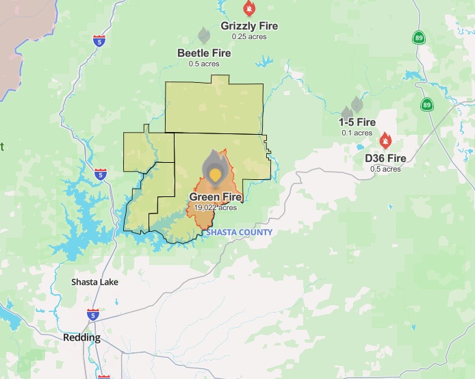 Progress Report on Green Fire Containment Efforts in Shasta County