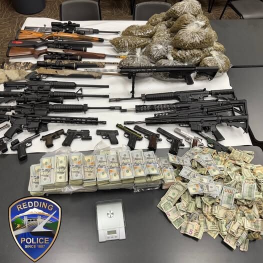 Major Drug and Firearms Bust in Redding Seizes Over $465,000 in Cash