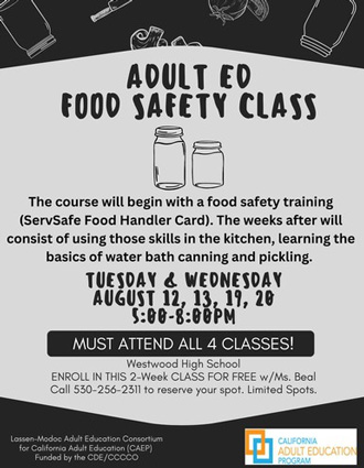 Free Food Safety Class at Westwood High School Offers Certification and Practical Skills