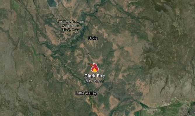 Clark Fire in Little Valley