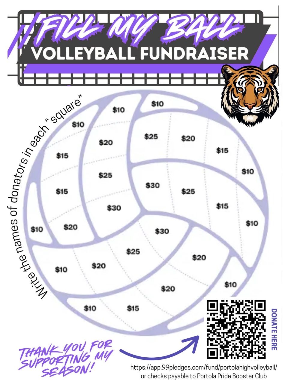 Support Portola High Lady Tigers Fundraiser for New Uniforms and Warm Ups